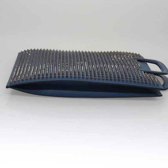 Christian Louboutin Hand Bag Leather Blue Auth - Picture 12 of 16